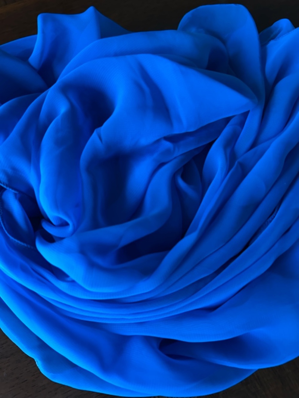 Bright Blue Lightweight Scarf Wrap 21“ x 63“